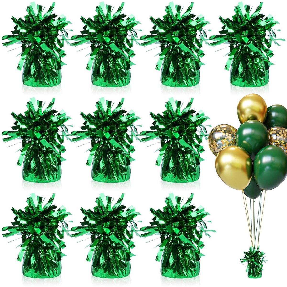 Solidchoice - Balloon Gewicht voor Helium Ballonnen, 10 Stuks Groen