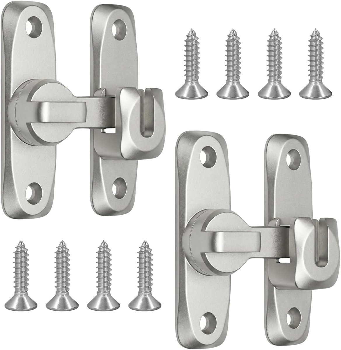 Deurslot 90/180 graden - Roestvrij staal - Flip-latch beveiliging - Ideaal voor schuifdeuren en kasten - ShopVlot