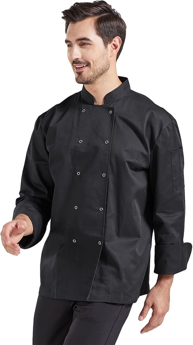 Chefjas unisex korte mouwen - dubbelzijdig - werkjas voor keuken en hotel - comfortabele uitstraling - ShopVlot