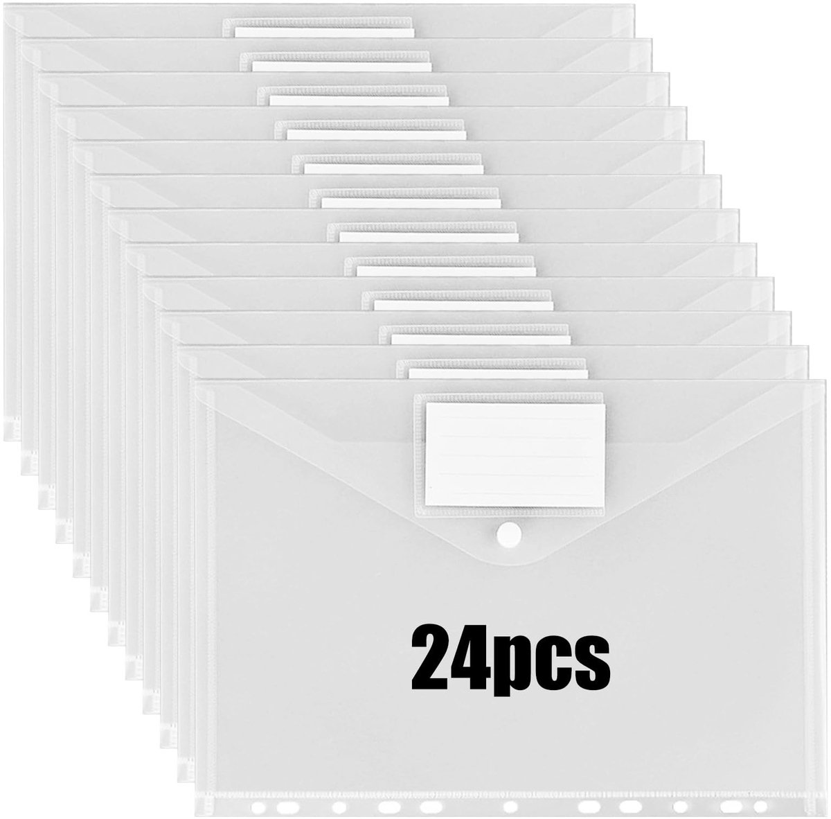Solidchoice - A4 Document Folder Set van 24, Transparante Documenttassen