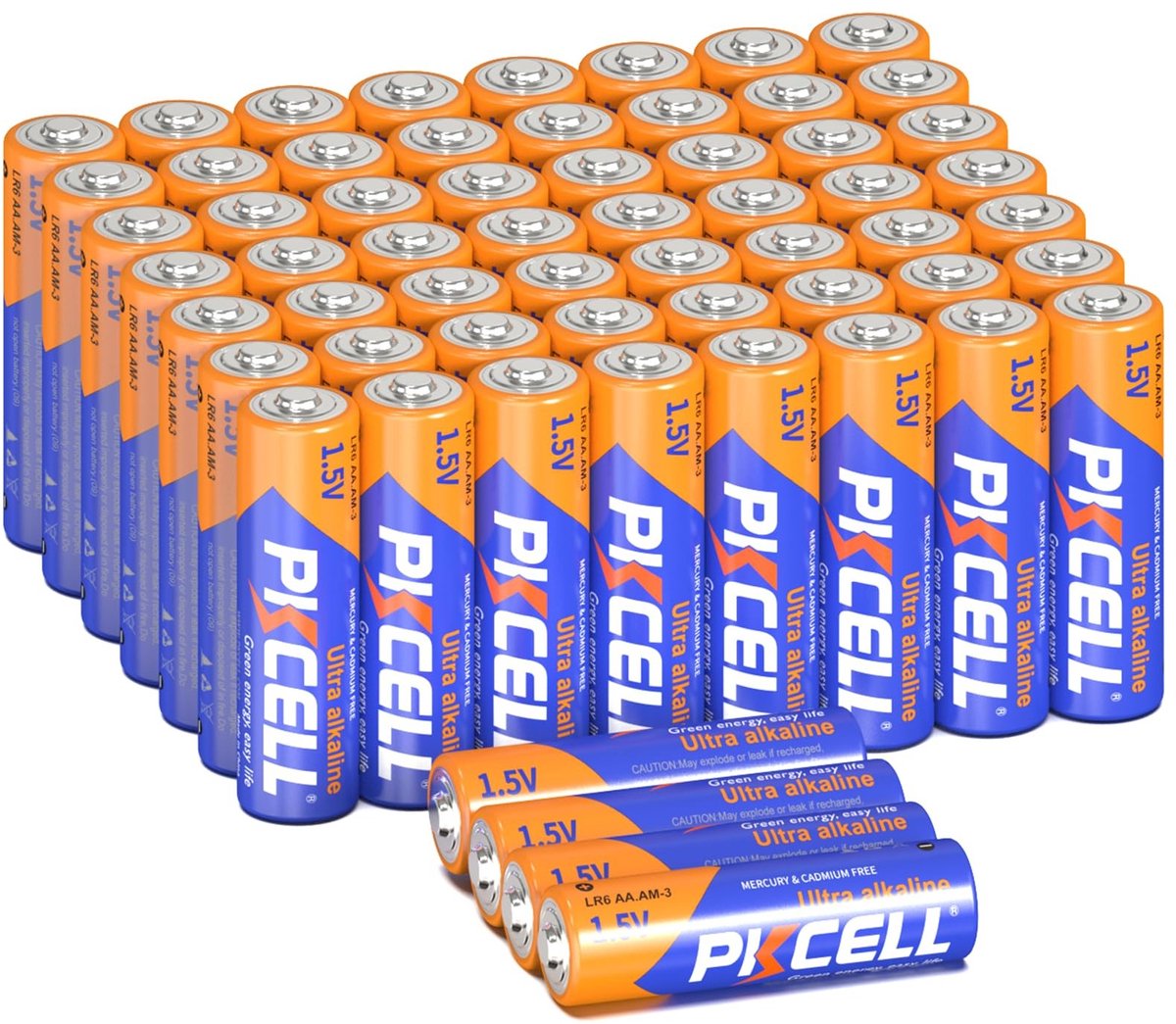 Solidchoice - Alkaline AA Batterijen, 60 Stuks met 10 Jaar Houdbaarheid