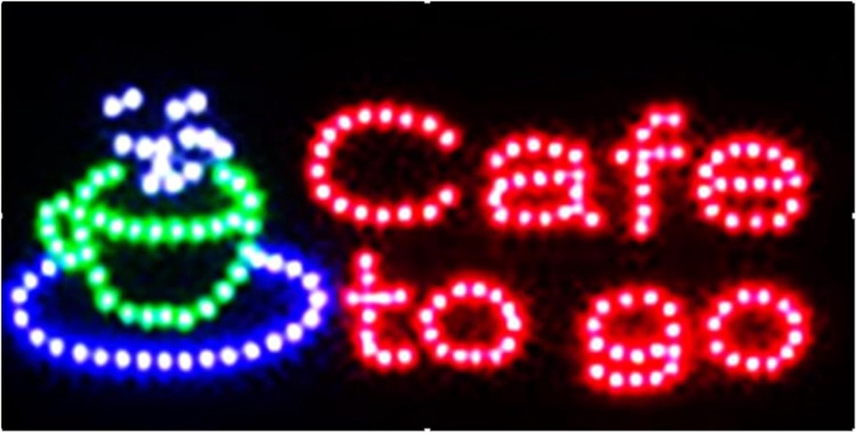 LED bord 'OPEN' 48x25 cm - verschillende kleuren - binnengebruik - ideaal voor horeca - ShopVlot