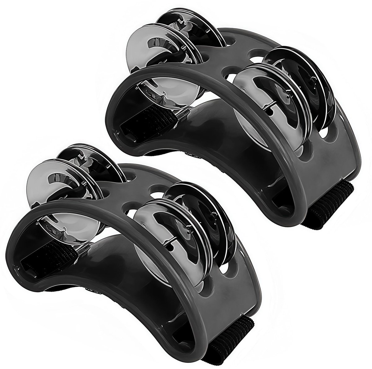 Solidchoice - Voet Tambourine Percussie Instrument met Stalen Jingles