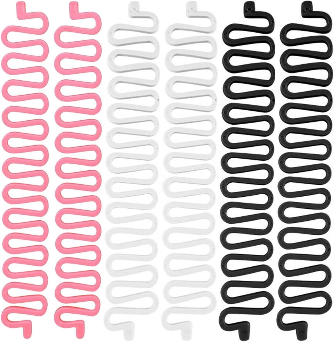 Haar vlechtgereedschap set 6-delig - duurzaam plastic - stijlvolle kleuren - creëer retro kapsels - ShopVlot