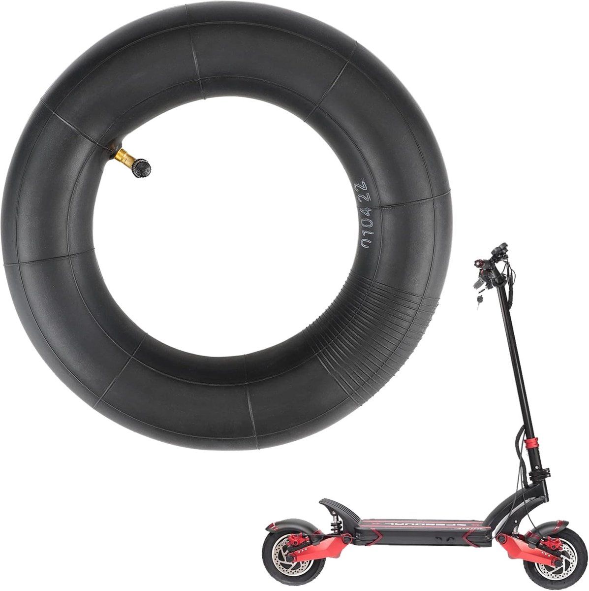 Lucht slang 10 inch 10 x 2.5 inch - Dikke butylrubber - Vervangingsonderdeel voor elektrische scooters - ShopVlot