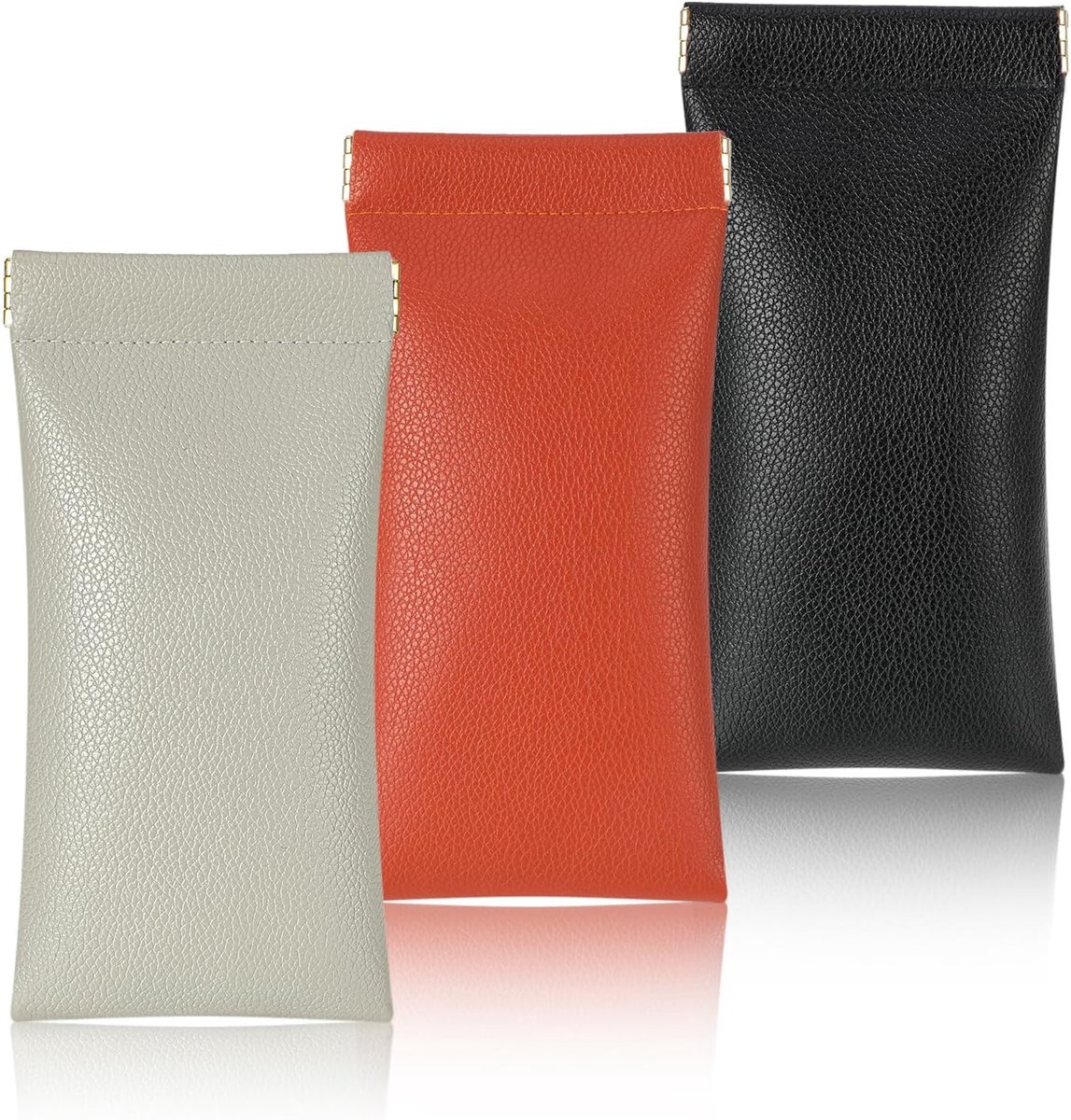 Bril etui 3-pack - zacht PU leer - multicolor - bescherm je brillen - ShopVlot