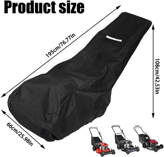Grasmaaiercover 193 x 108 x 66 cm - Waterdicht Oxford - UV-bestendig en stofdicht - Bescherm je grasmaaier - ShopVlot — afbeelding 4