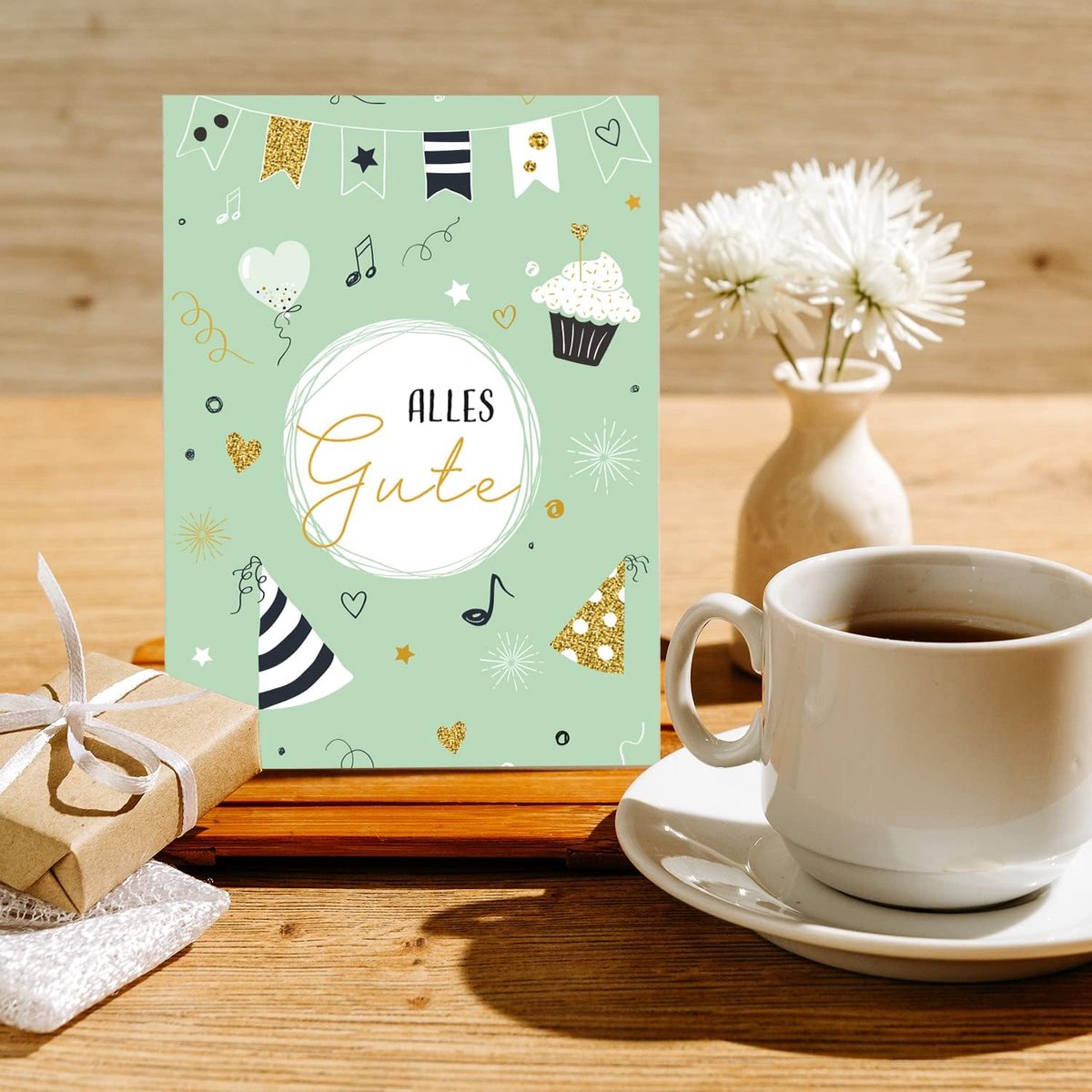 Verjaardagskaarten 15 Stuks - 18 x 12 cm - Vouwkaarten met Enveloppen - Elegante Ontwerpen voor een Speciale Verjaardag - ShopVlot