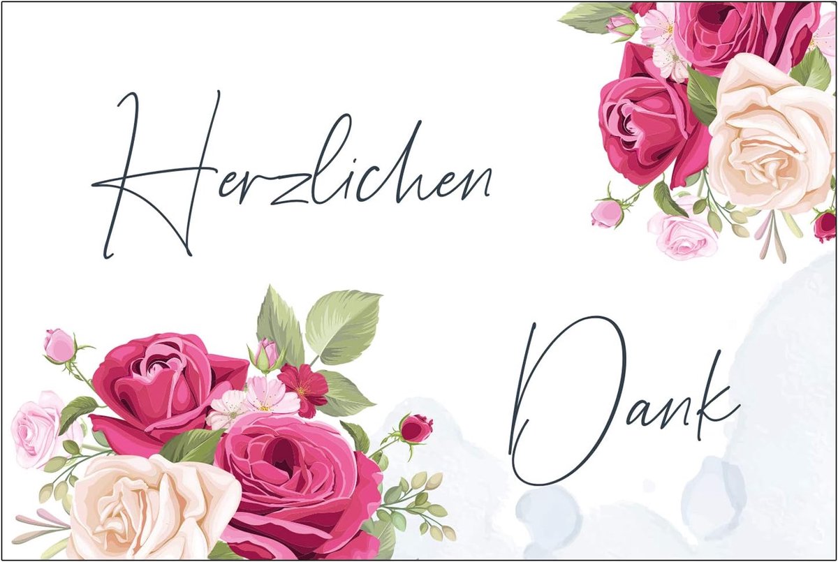 Bedankkaarten 6 stuks - Premium kwaliteit - Bloemmotief - Voor elke gelegenheid - ShopVlot