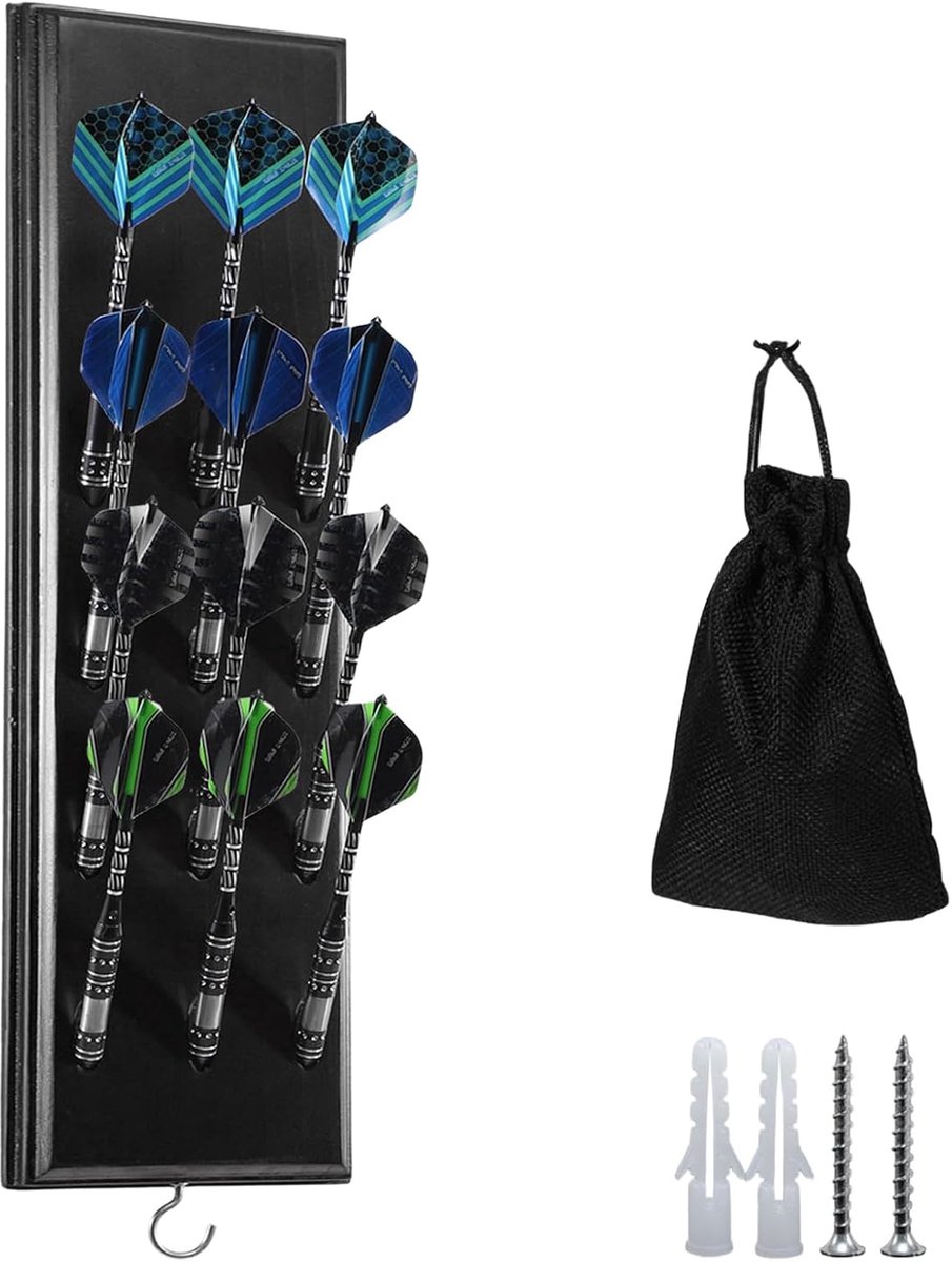 Dart Houder voor 12 Darts - Houten Wandhouder - Stijlvolle Opslag - Uitstekende Bescherming - ShopVlot