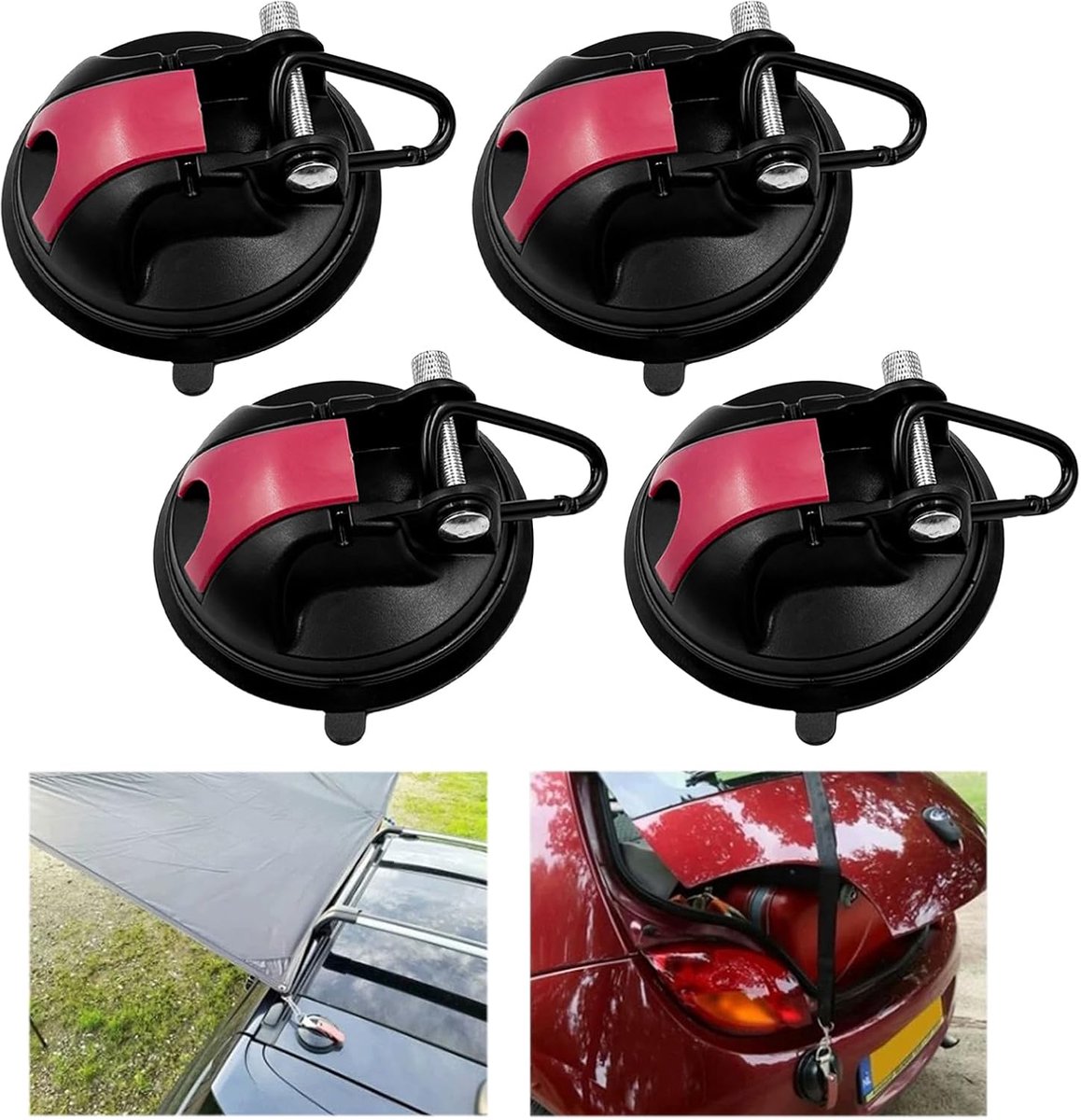 Suction Cup Hooks 10 x 4.2cm - Sterke zuignappen - Robuuste materialen - Ideaal voor camping - ShopVlot