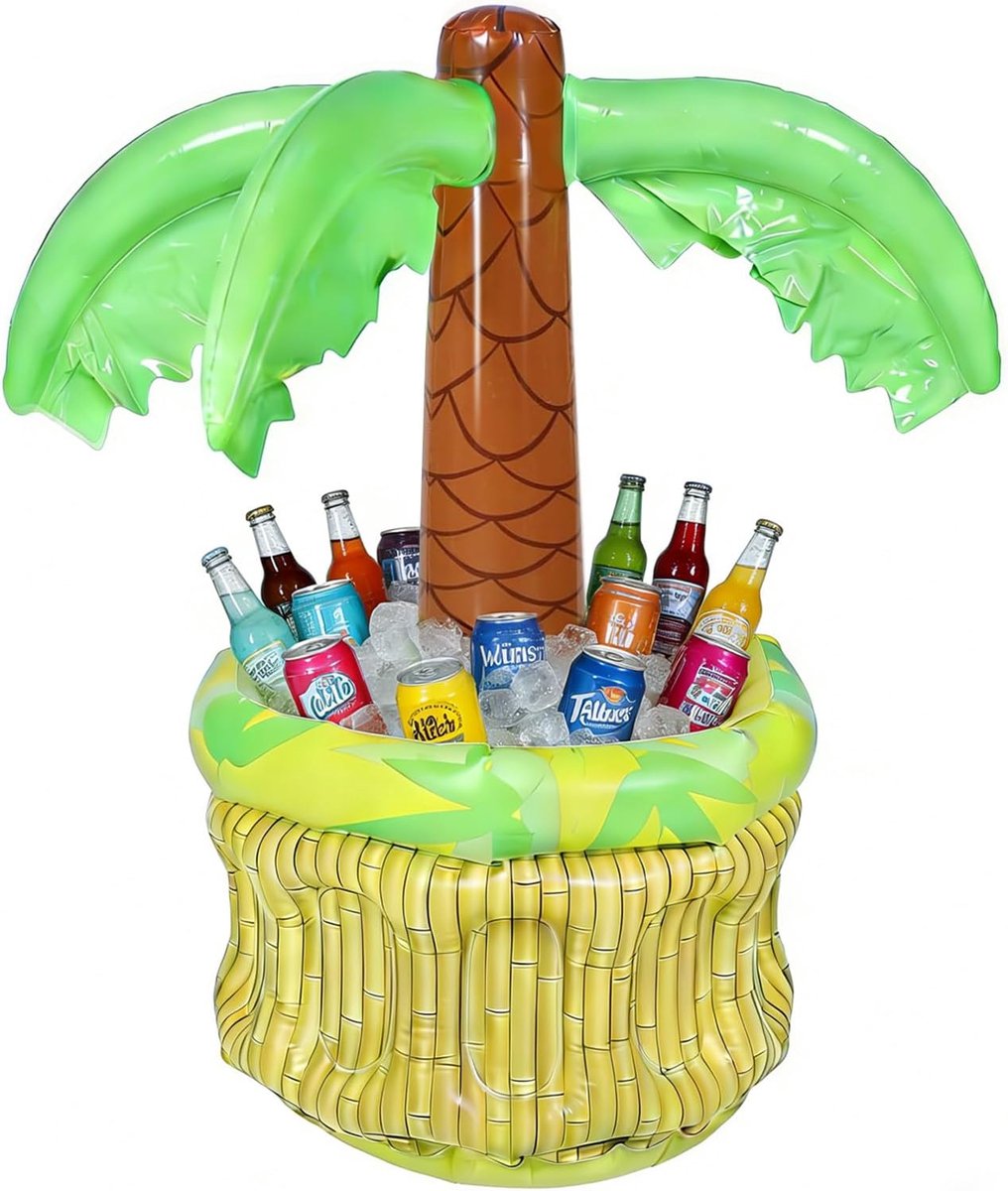 Opblaasbare Drinkcup - Palmboom Koeler - Ideaal voor Zwembad - Houdt Dranken Koud - ShopVlot