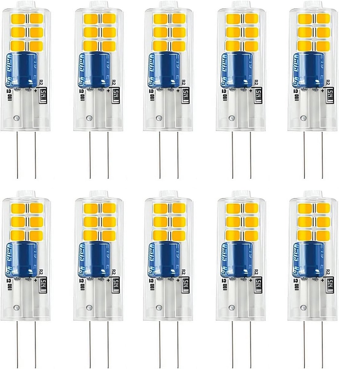 Ledlampen G4 - Warm wit - 2 W - Energiebesparende LED - Voor Kroonluchters en Wandlampen