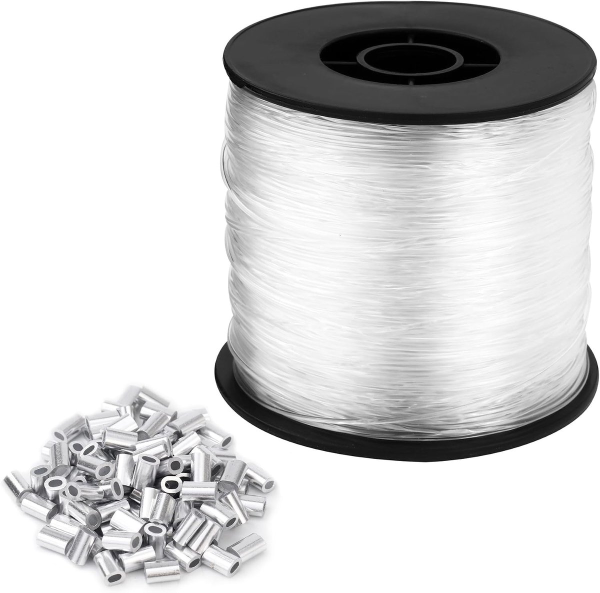 Nylonkoord 0.8 mm x 200 m - Transparant - Duurzaam en sterk - Ideaal voor knutselen - ShopVlot