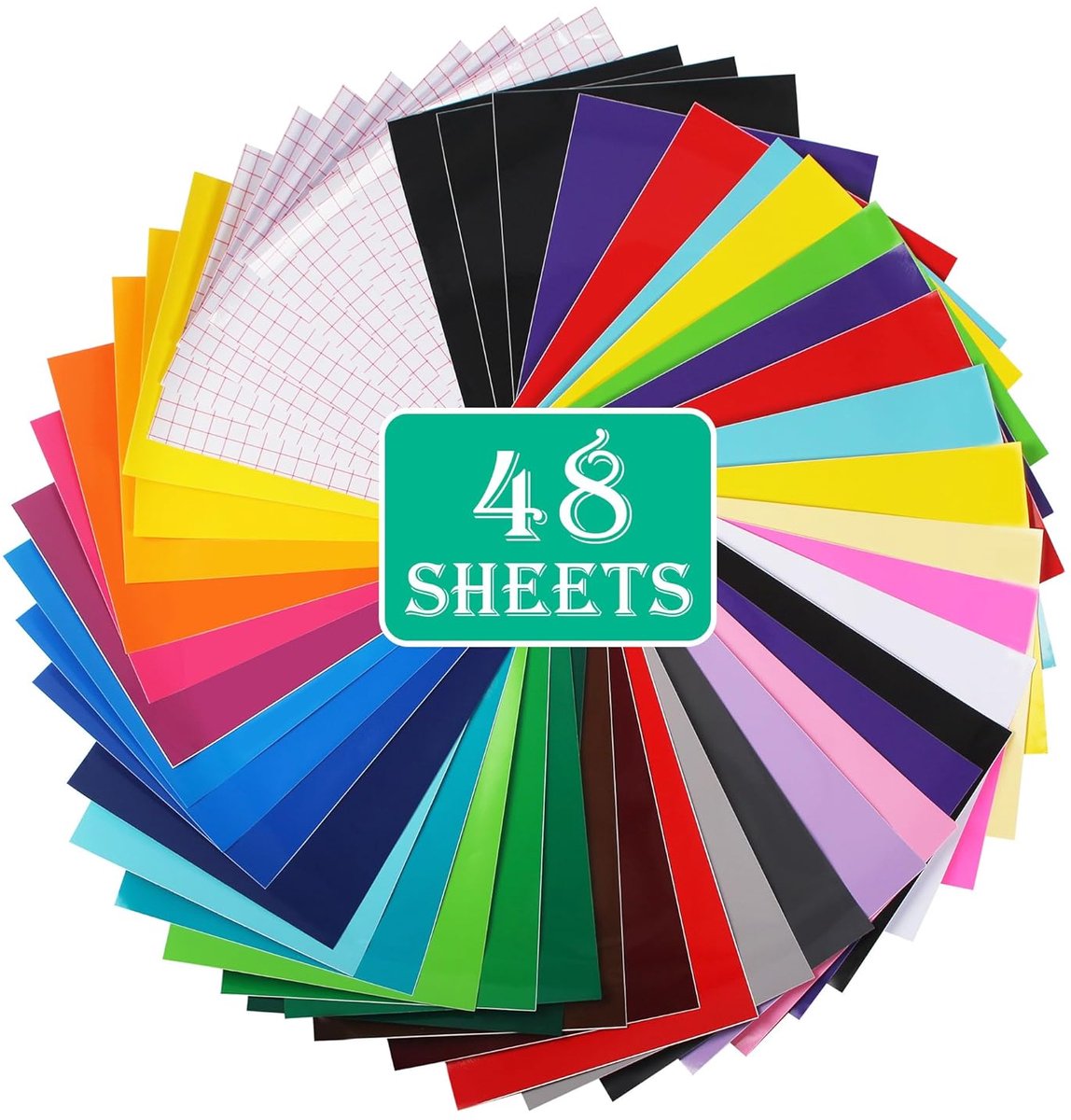 Zelfklevende vinyl stickers - 48 stuks - 12 x 8 inch - decoratief en veelzijdig - ShopVlot