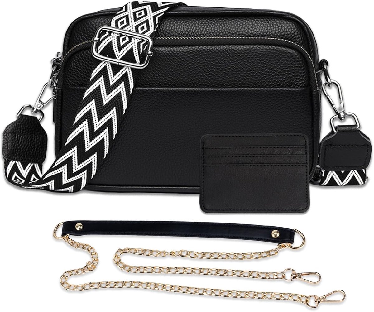 Crossbody tas voor dames - leren handtas - verstelbare brede schouderband - ideaal voor dagelijks gebruik - ShopVlot