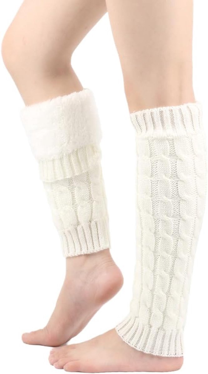Kniekousen dames - zachte verwarmende boorden - met bontvoering - perfect voor koude dagen - ShopVlot