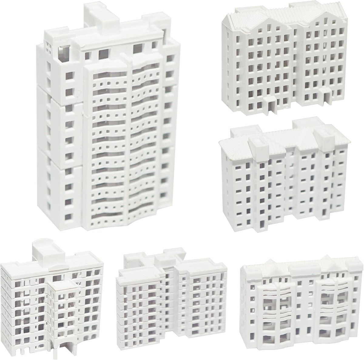 Modelbouwset miniatuur tuinbeeldjes - 6 stuks 1:800 - ideaal voor zandtafel decoratie - perfect voor thuisversiering - ShopVlot