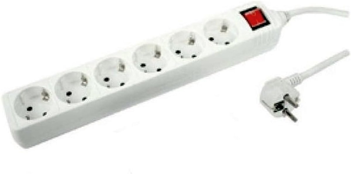 Tafelaansluiting 6-voudig - Inclusief 1,5 meter kabel - Met schakelaar - Ideaal voor extra stopcontacten - ShopVlot