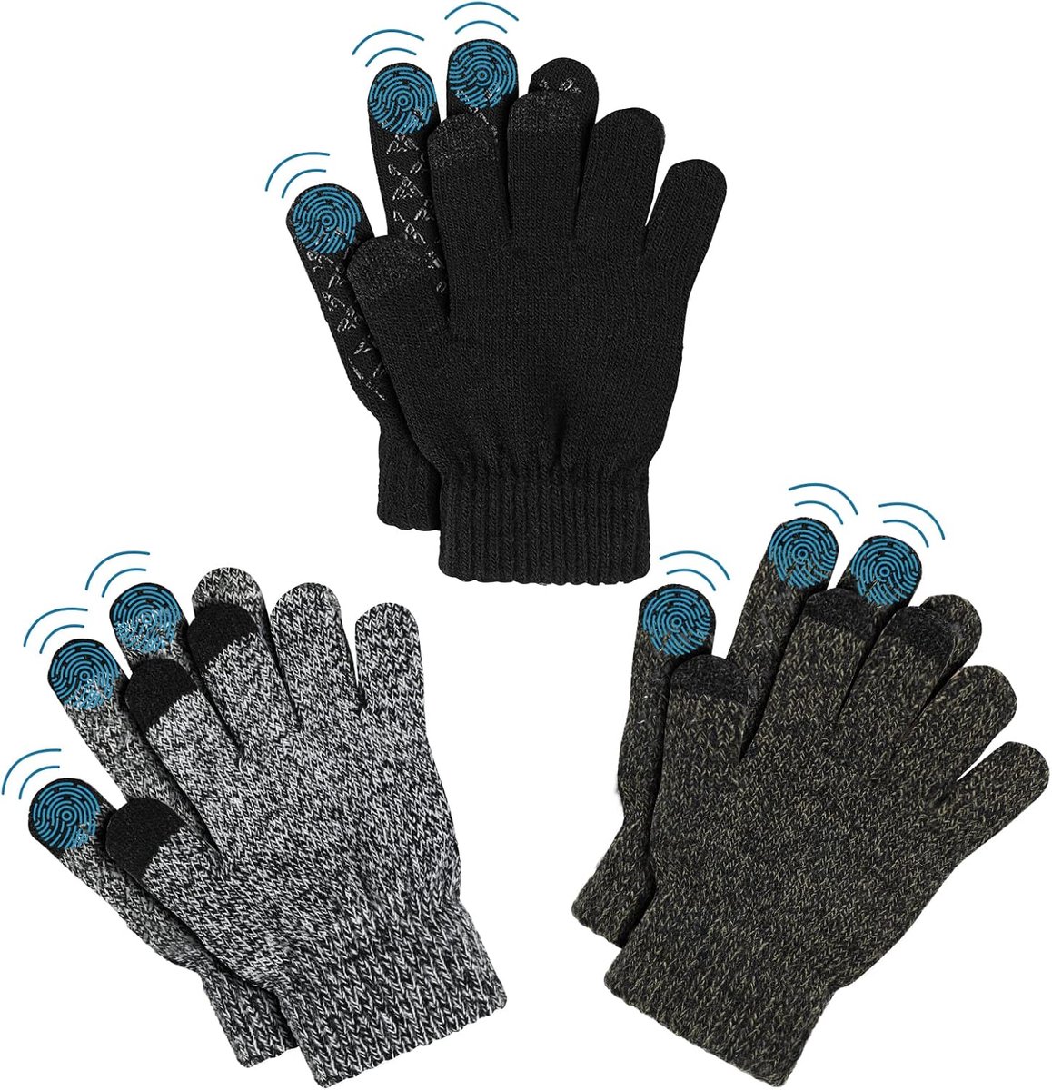 Kinderen winterhandschoenen 4-8 jaar - elastische thermische fleece voering - touchscreen - ShopVlot