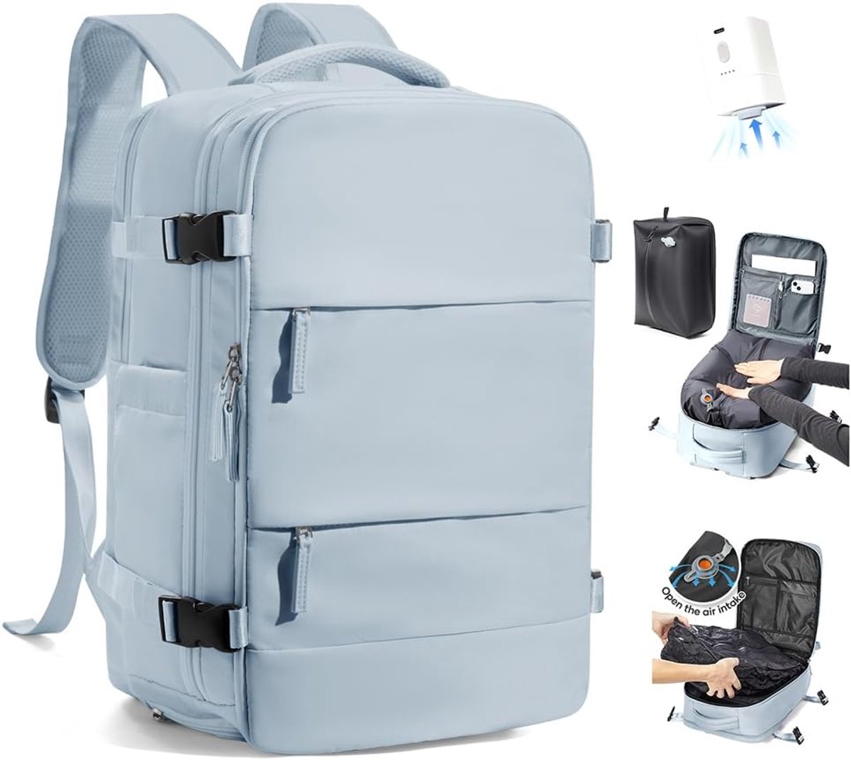 Rugzak Ryanair 40x30x20 - Vacuüm Systeem - Waterdicht - Perfect voor reizen - ShopVlot