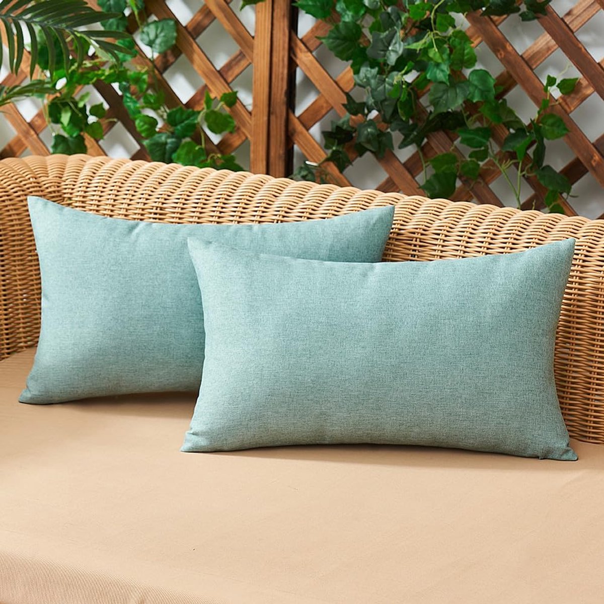 Pillowcases 12x20 inch - waterdicht - teal - beschermt je kussen - ShopVlot