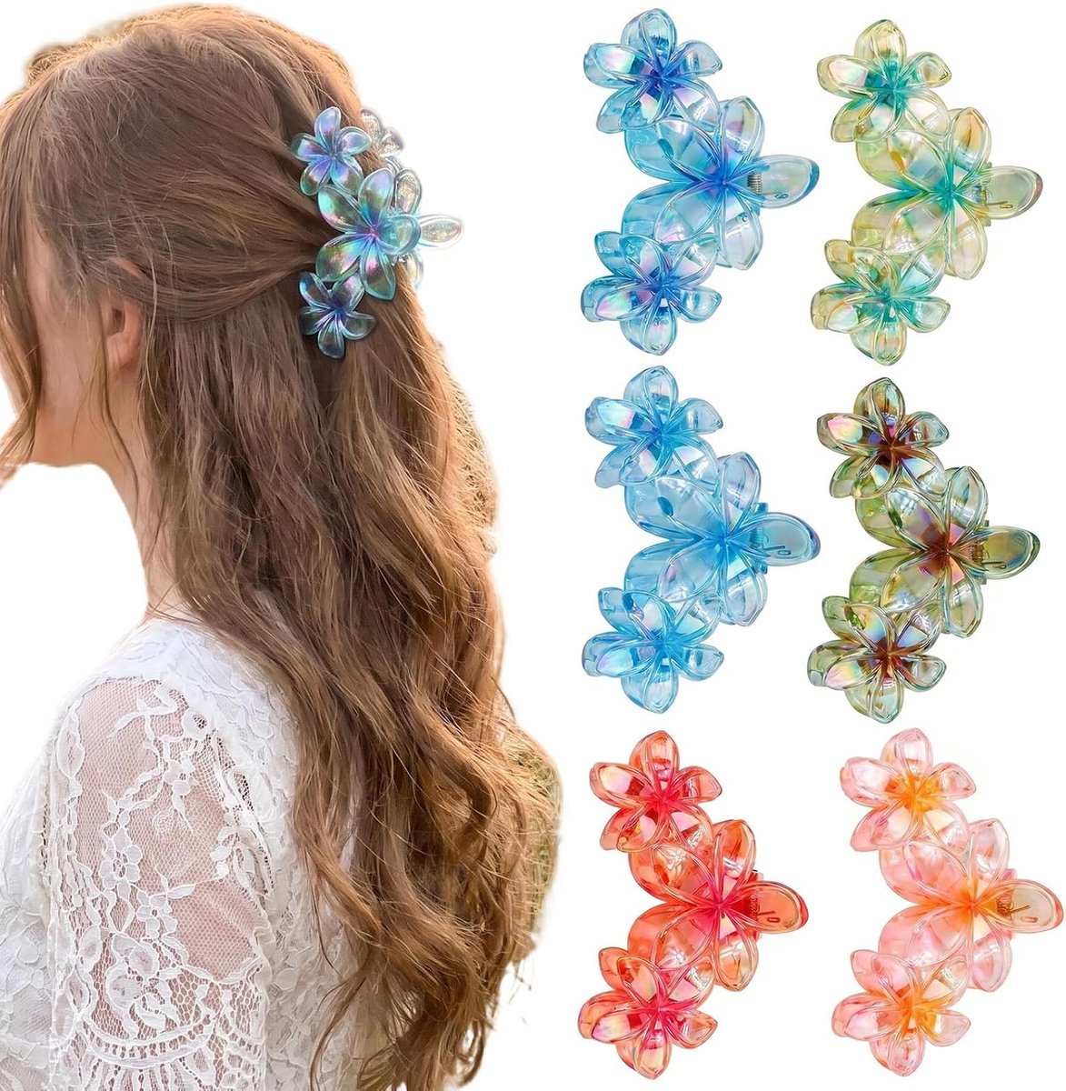 Haarspelden voor Vrouwen - 6 Stuks - Bloemen Design - Sterke Grip - Elegant Haaraccessoire - ShopVlot