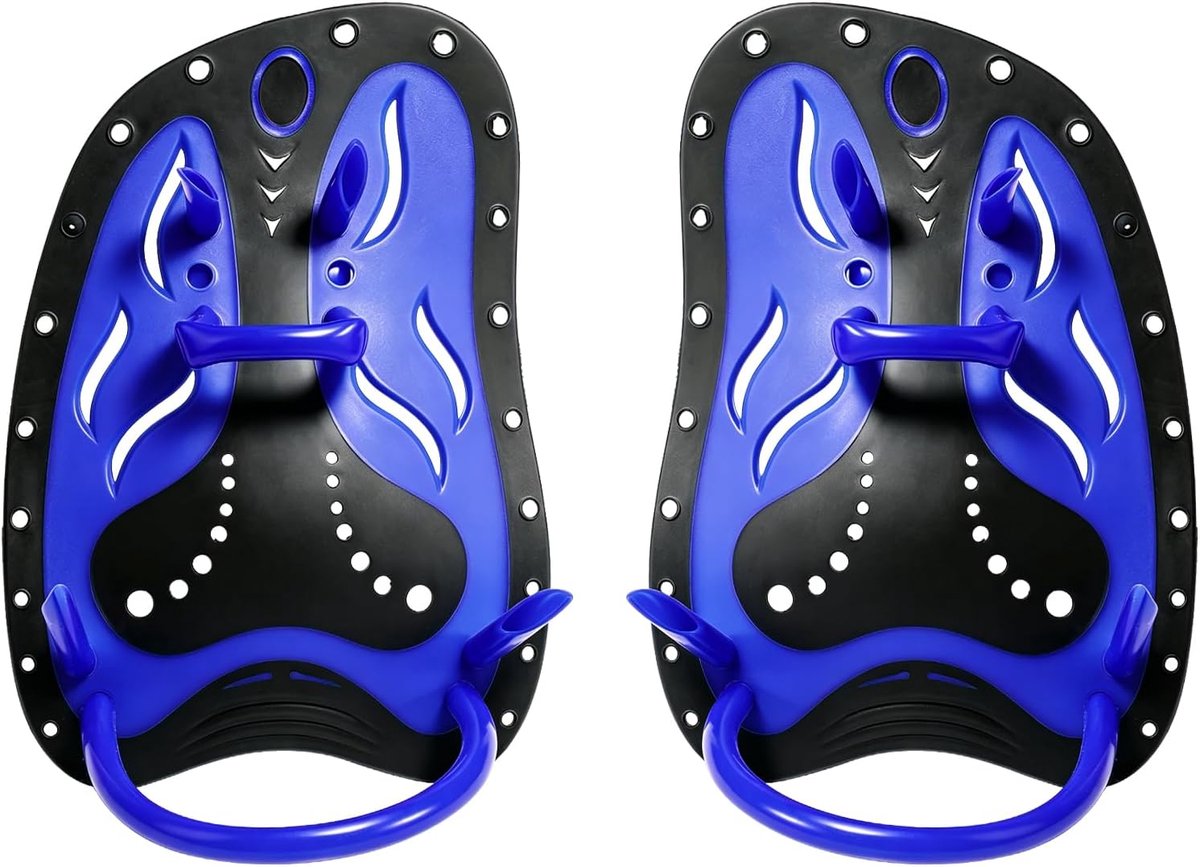 Zwemtraining handpeddels - verstelbare siliconen riem - ergonomisch golfontwerp - verbetering van zwemsnelheid - ShopVlot