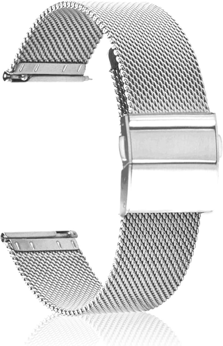 Horlogeband 20mm/22mm - RVS Mesh - Snelle bevestiging - Geschikt voor mannen en vrouwen - ShopVlot