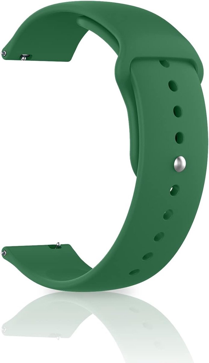 Siliconen sportarmband 20mm 22mm - RVS gesp - Vervangende horlogeband - Comfortabel voor sporters - ShopVlot