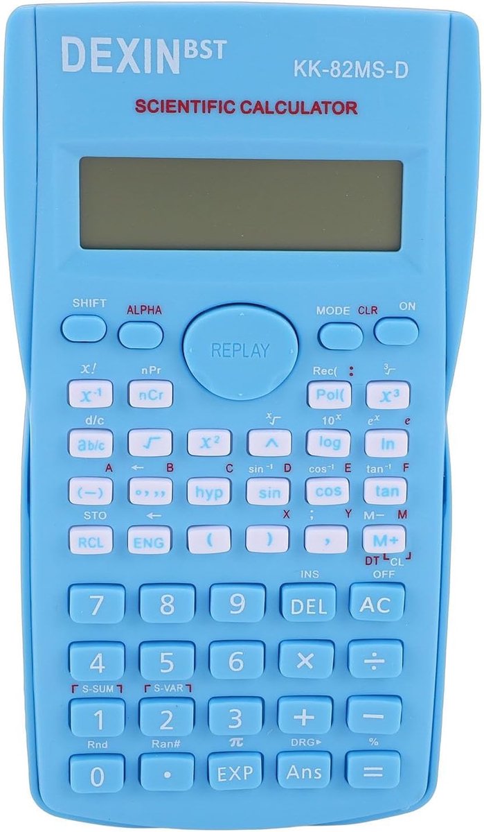 Wetenschappelijke rekenmachine 12 cijfers - multifunctioneel roze - met sliding hard cover - ideaal voor studenten - ShopVlot