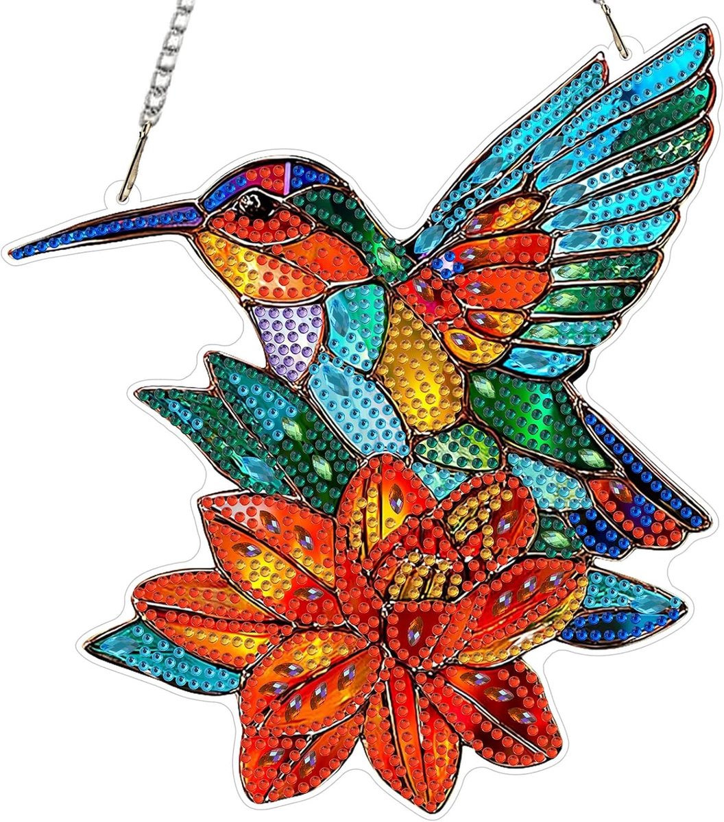 Diamond schilderen kit vogels en bloemen - 5D diamantkunst - DIY handwerk voor beginners - ontspanning en wanddecoratie - ShopVlot