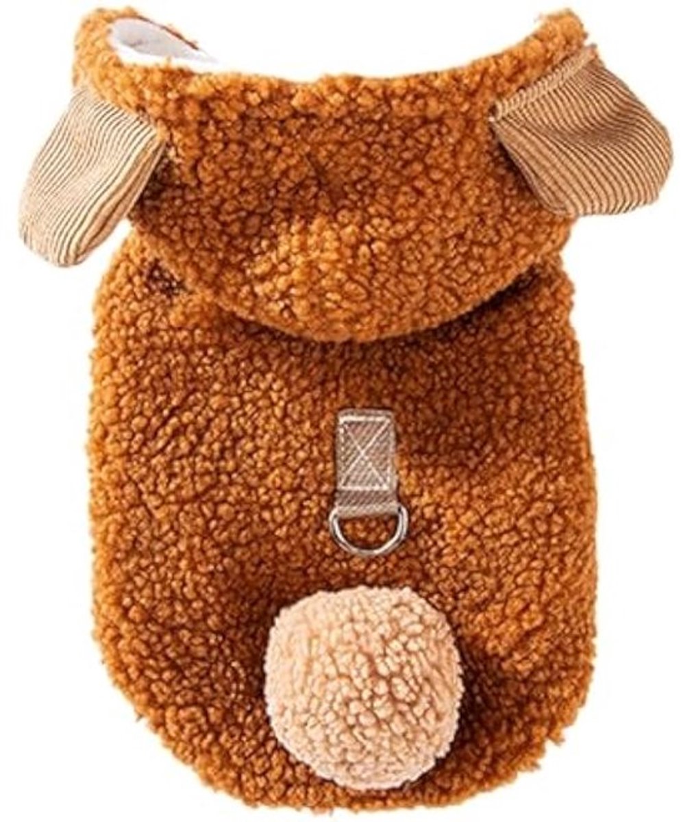Herfst- en winterslaapzak met hondenbeer, XS-bruin