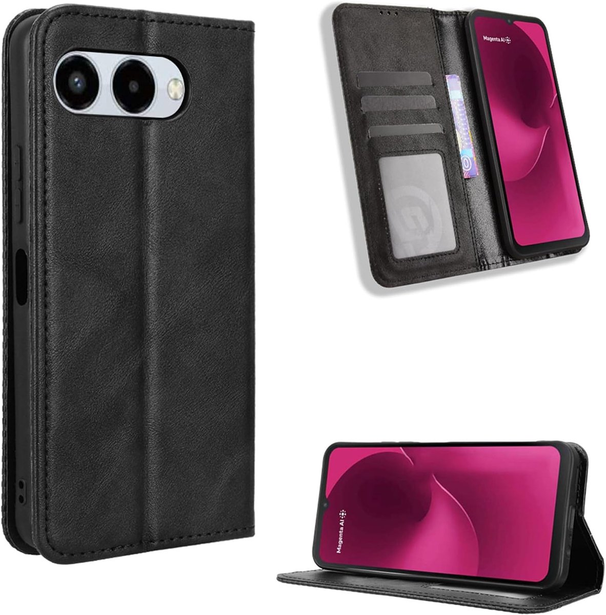 Mobiele telefoon hoes - Flip case - Premium PU-leer - Valbestendig met portemonneevak - ShopVlot
