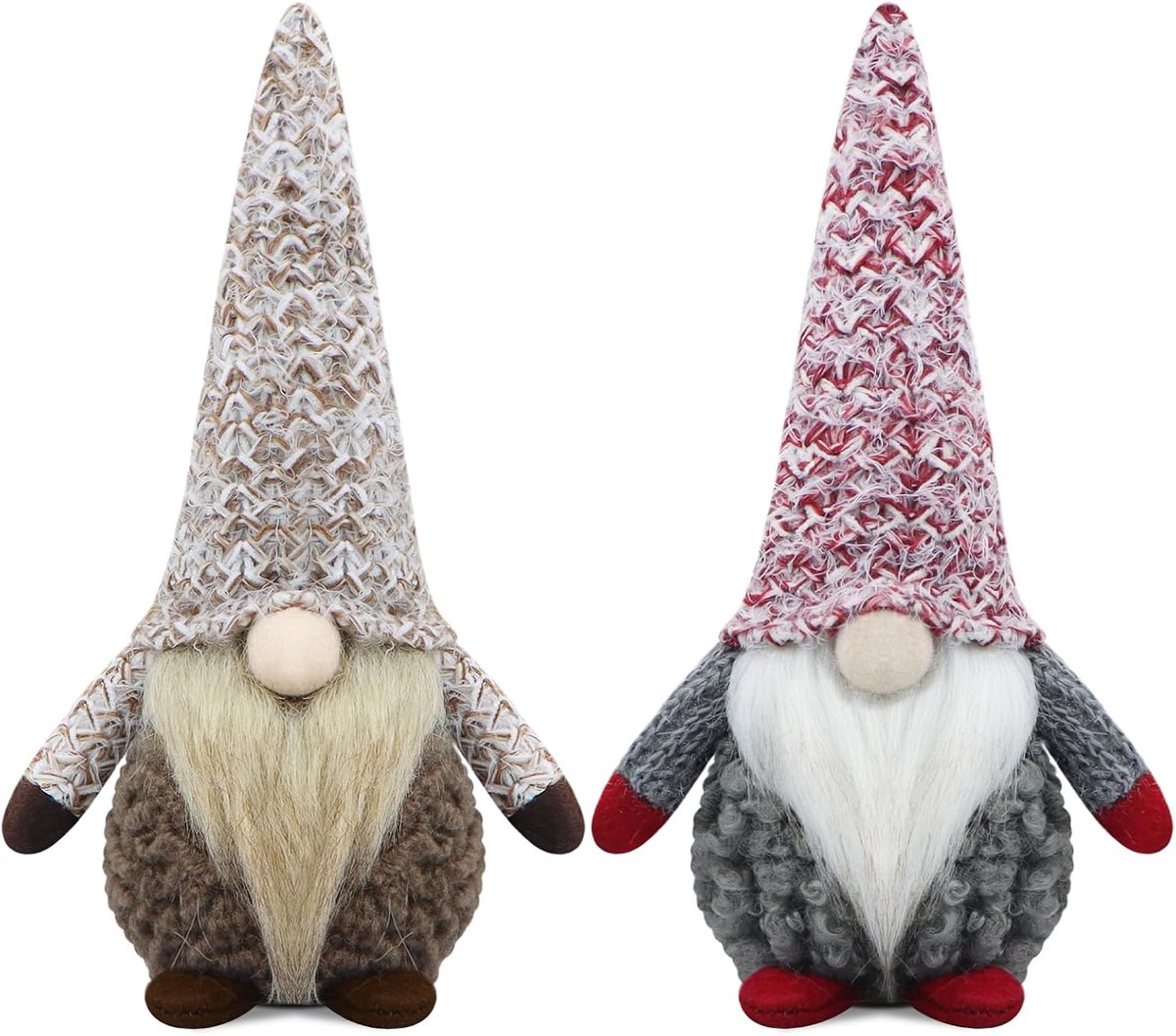 Gnome de Noël Set van 2 - Pluche Kerstelf - Uniek ontwerp - Perfecte decoratie voor thuis - ShopVlot