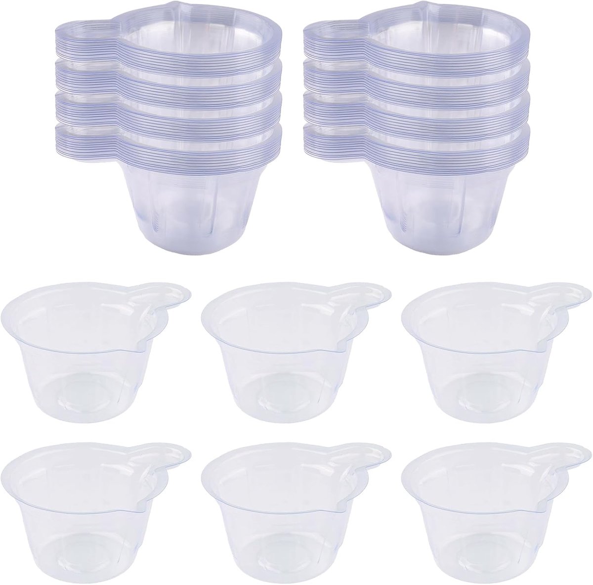 Disposable Plastic Resin Mixing Cups 40 ml Pack of 100 Transparent Epoxy Resin Measuring and Dispensing Cups Versatile - ShopVlot