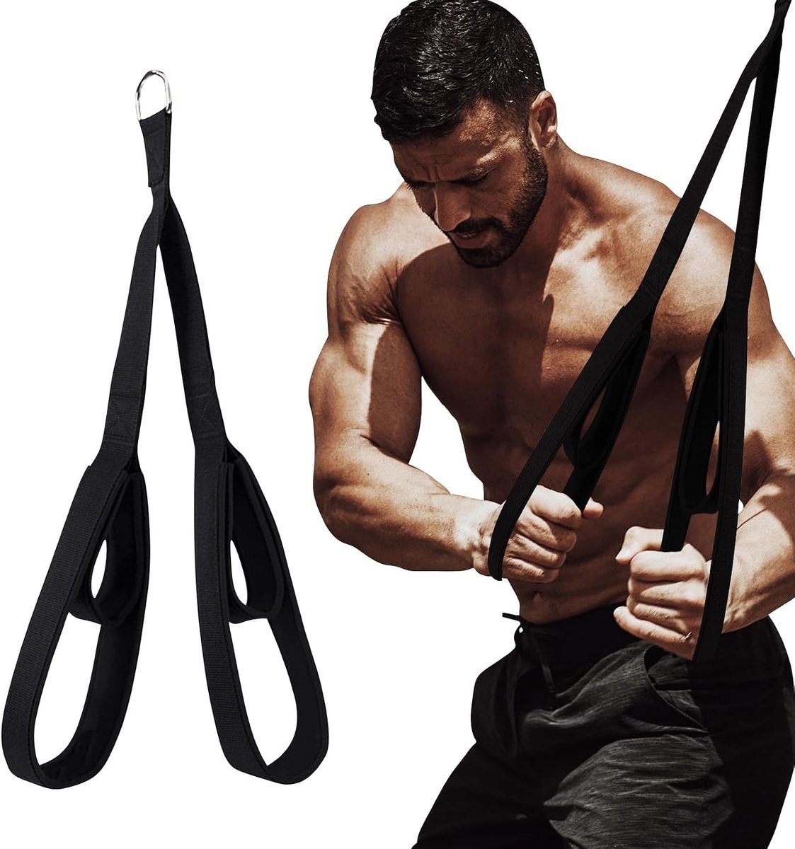 Triceps Rope Accessories for Fitness and Strength Training Pull Rope Triceps Cable Long Two Sizes Triceps Pull Rope - ShopVlot