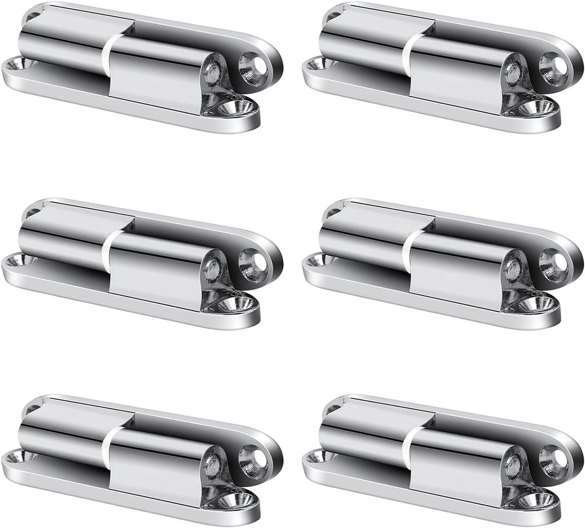 PARFCO Pack of 6 Door Hinges, Wooden Door Hinges, Folding Hinges, Removable, Noiseless for Cabinet Doors, Room Doors - ShopVlot