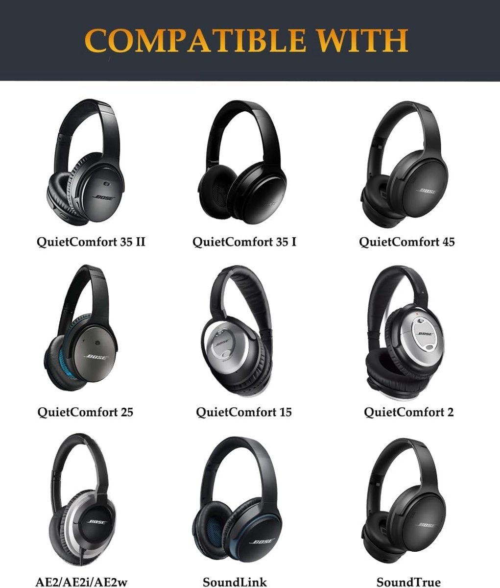 QC35 Replacement Ear Pads QuietComfort 35 II Headphones Replacement Ear Pads Compatible with Bose QuietComfort - ShopVlot