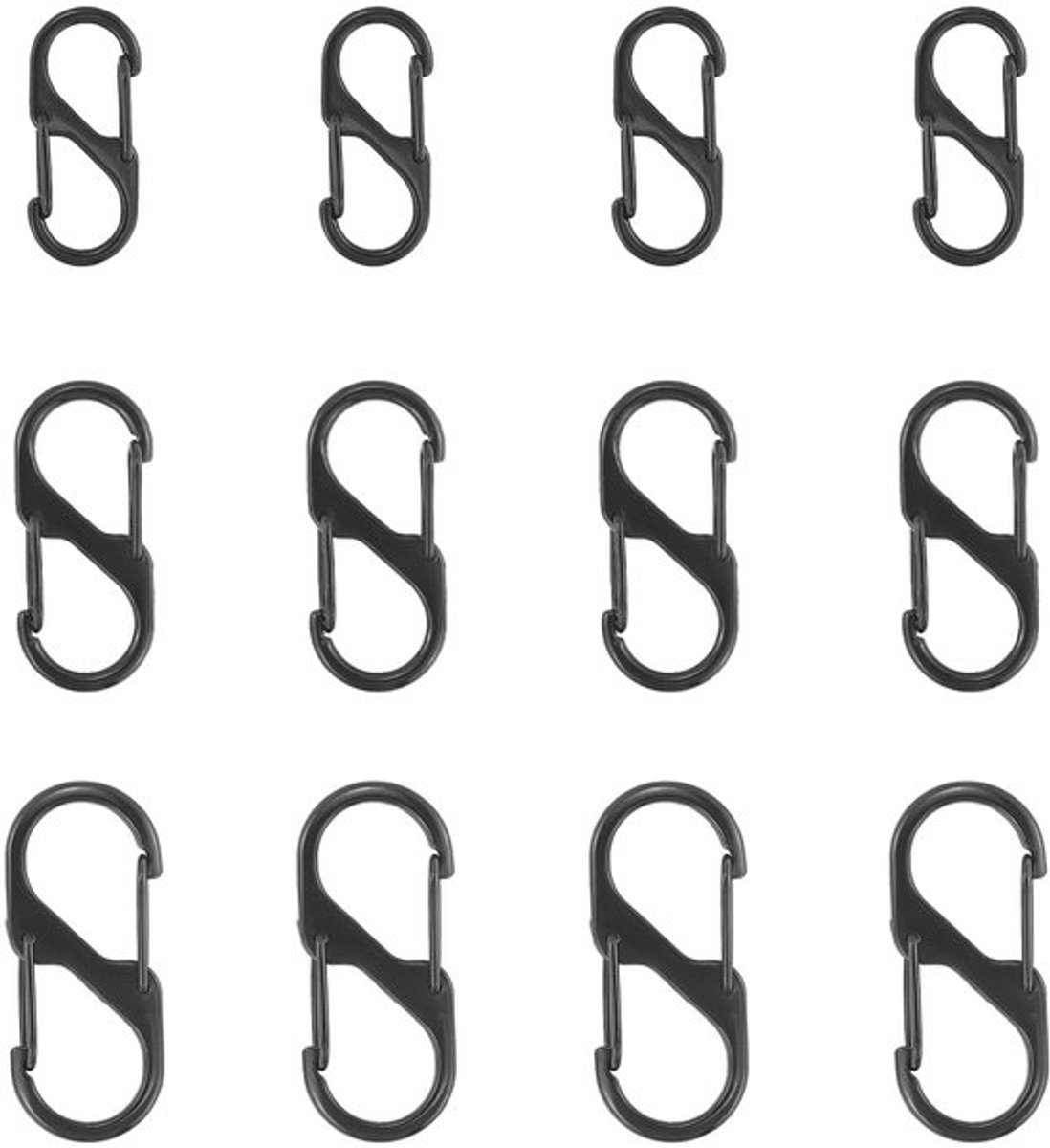 Karabijnhaak Klein - Dubbele Gesp - Vergrendeling - Sleutelhangerclip - Metalen Cliphaak - Voor Outdoor Activiteiten - Haak