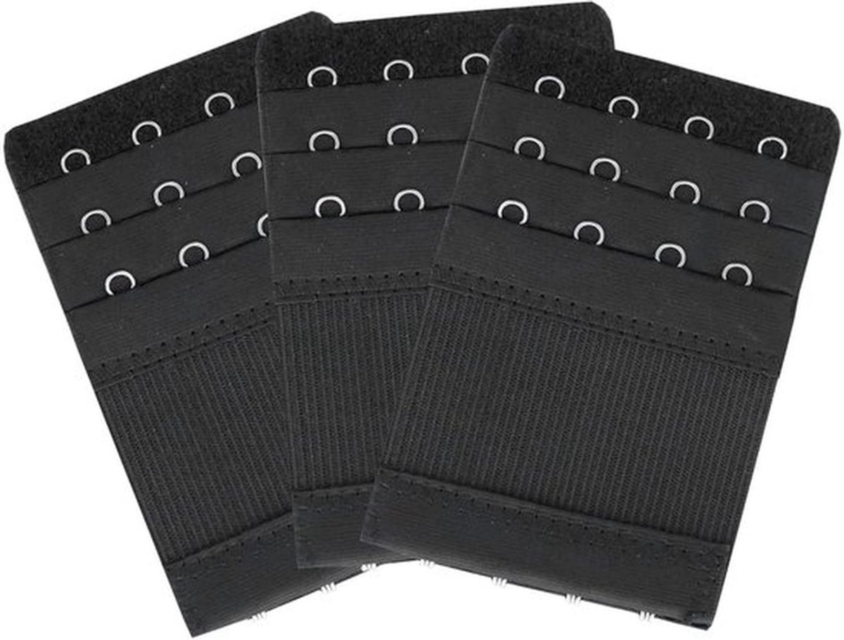 Beha-verlenger Zacht en Flexibel - 4 Haken - Verstelbare Lengte - 3 Stuks - Comfortabel - Geschikt voor de meeste Beha-maten - Bh-extender