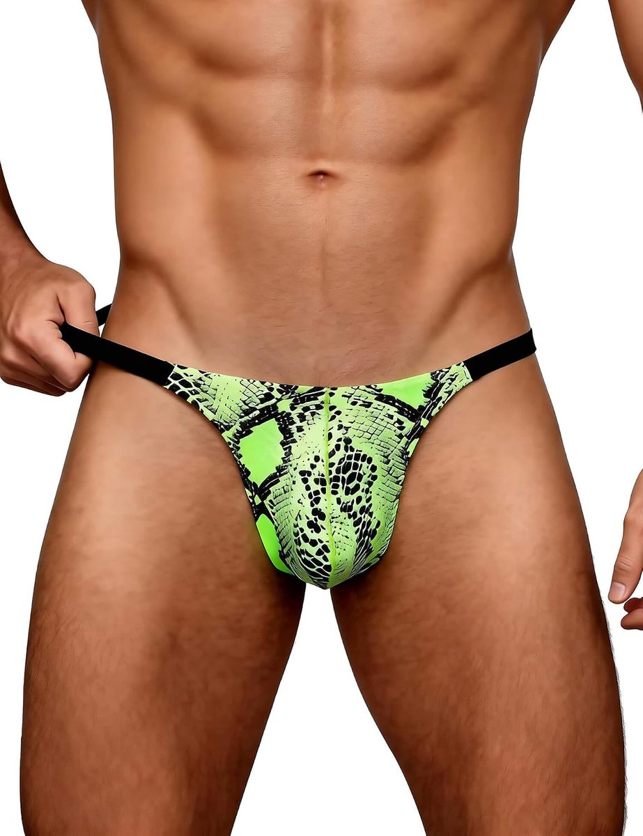String tanga heren S - groene micro string - sexy lage taille - comfortabele pasvorm - ShopVlot