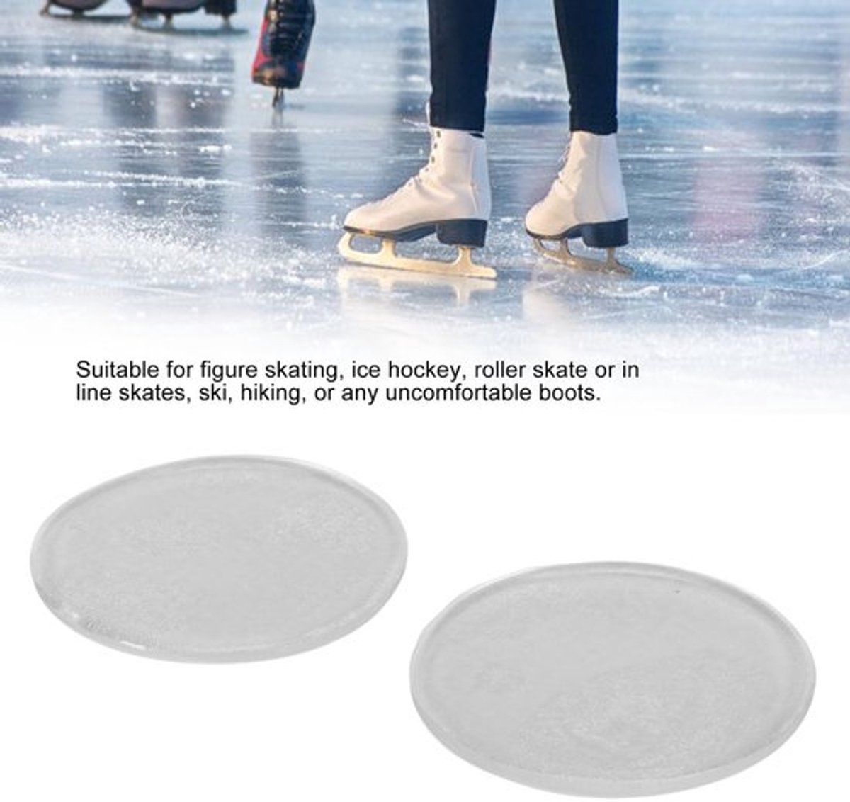Enkel-gelpads drukontlastend - Enkelgel kussen - Bescherming enkelbenen - Geschikt voor rolschaatsen - Inclusief 2 stuks - Lichtgewicht en compact - Enkelkussens