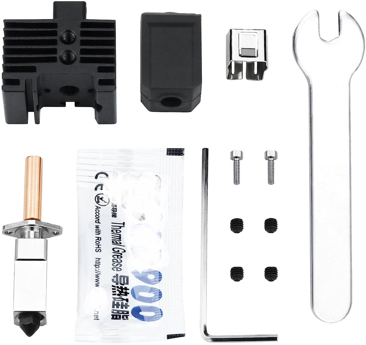 Hotend Upgrade TZ2.0 - Bimetallisch met koperen verwarmblok - Hoge temperatuur tot 500 ℃ - Voor Bambulab X1 Carbon - ShopVlot