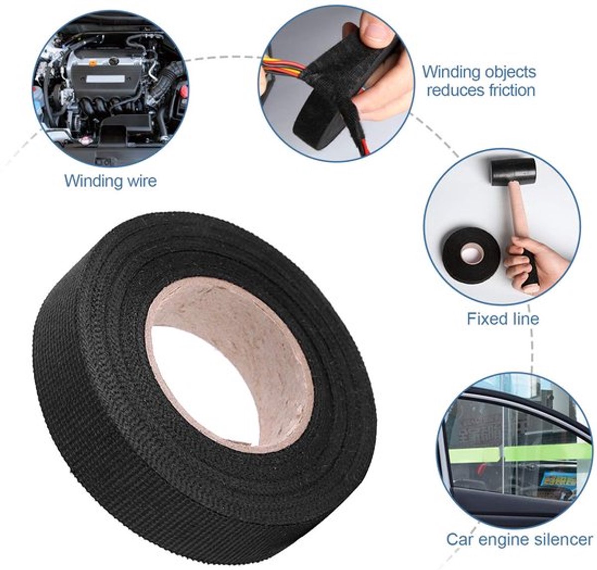Isolatieband Zwart - Zelfklevend - Multifunctioneel - 19mm x 15m - Hoge Temperatuurbestendigheid - Slijtvast Materiaal - Tape