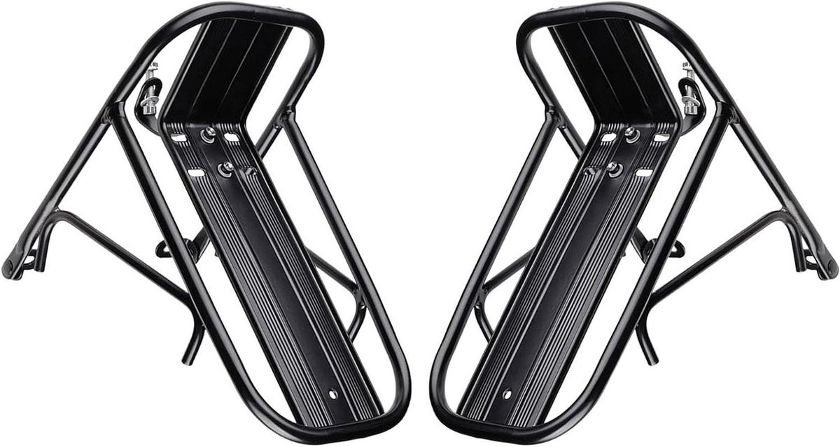 Fietsendrager Voorkant - Fietsrek Bagagedrager - Bagage Vervoeren - Metalen Constructie - 23 x 22 x 15 cm - Zwart