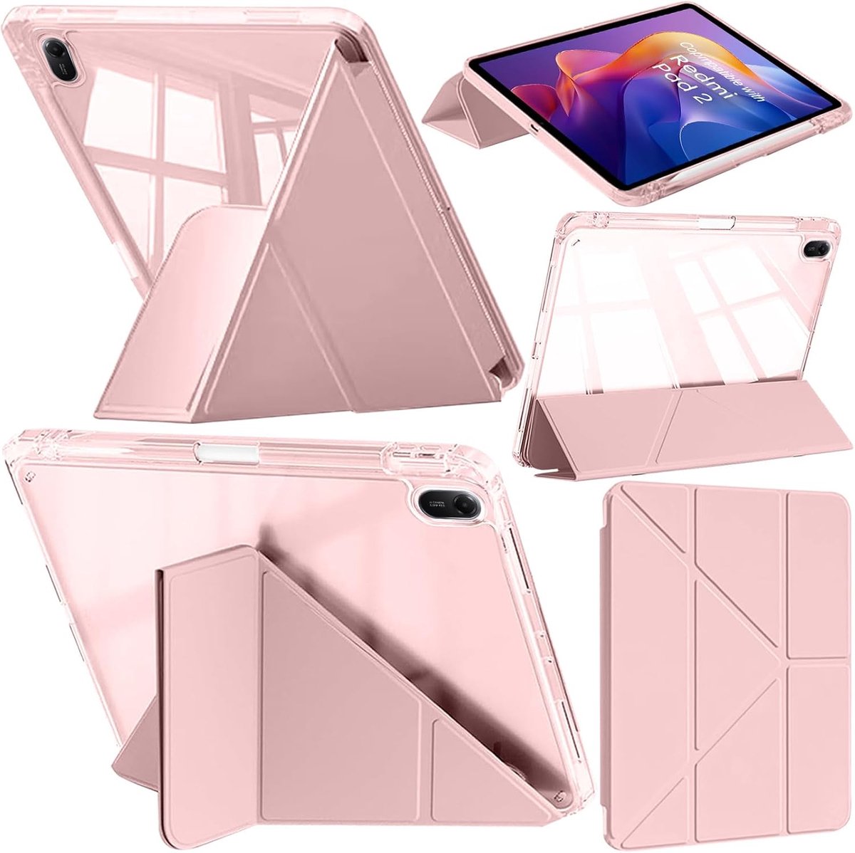 Rotating Case 11 Inch - Shockproof Transparant - Met Penhouder - Automatische Wake Up/Sleep - ShopVlot