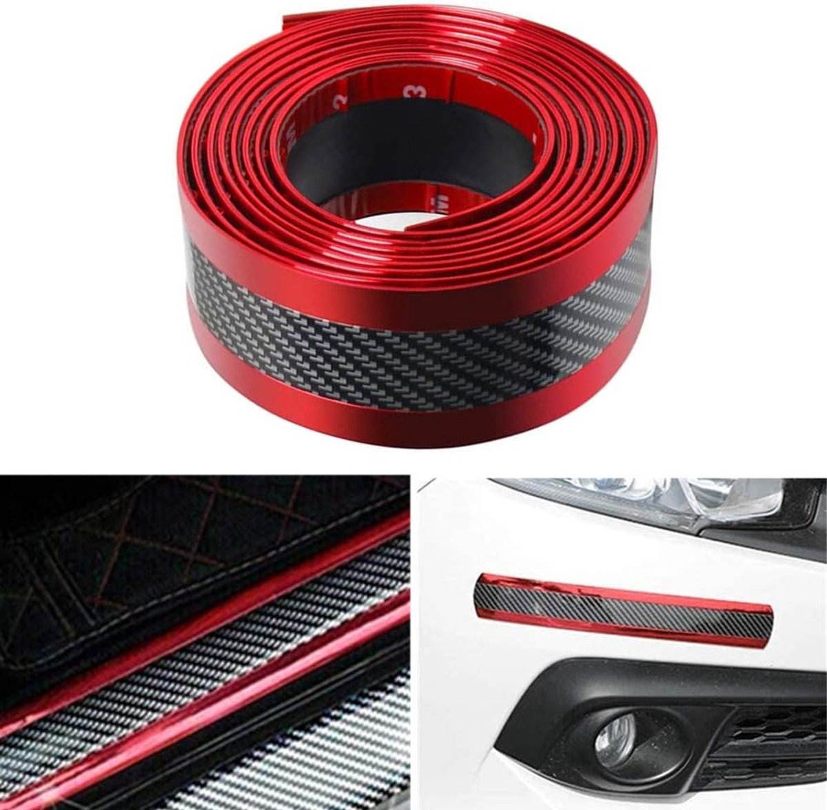 Auto instapbeschermers 3 * 250cm - carbon fiber - zelfklevend - bescherming tegen krassen - ShopVlot