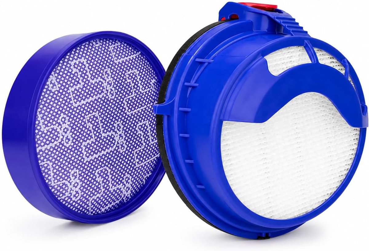 2 stuks filtervervangingssets voor Dyson DC25, DC25i vacuümbol-accessoires, 1 wasbaar voorfilter, 1 HEPA-filter - ShopVlot