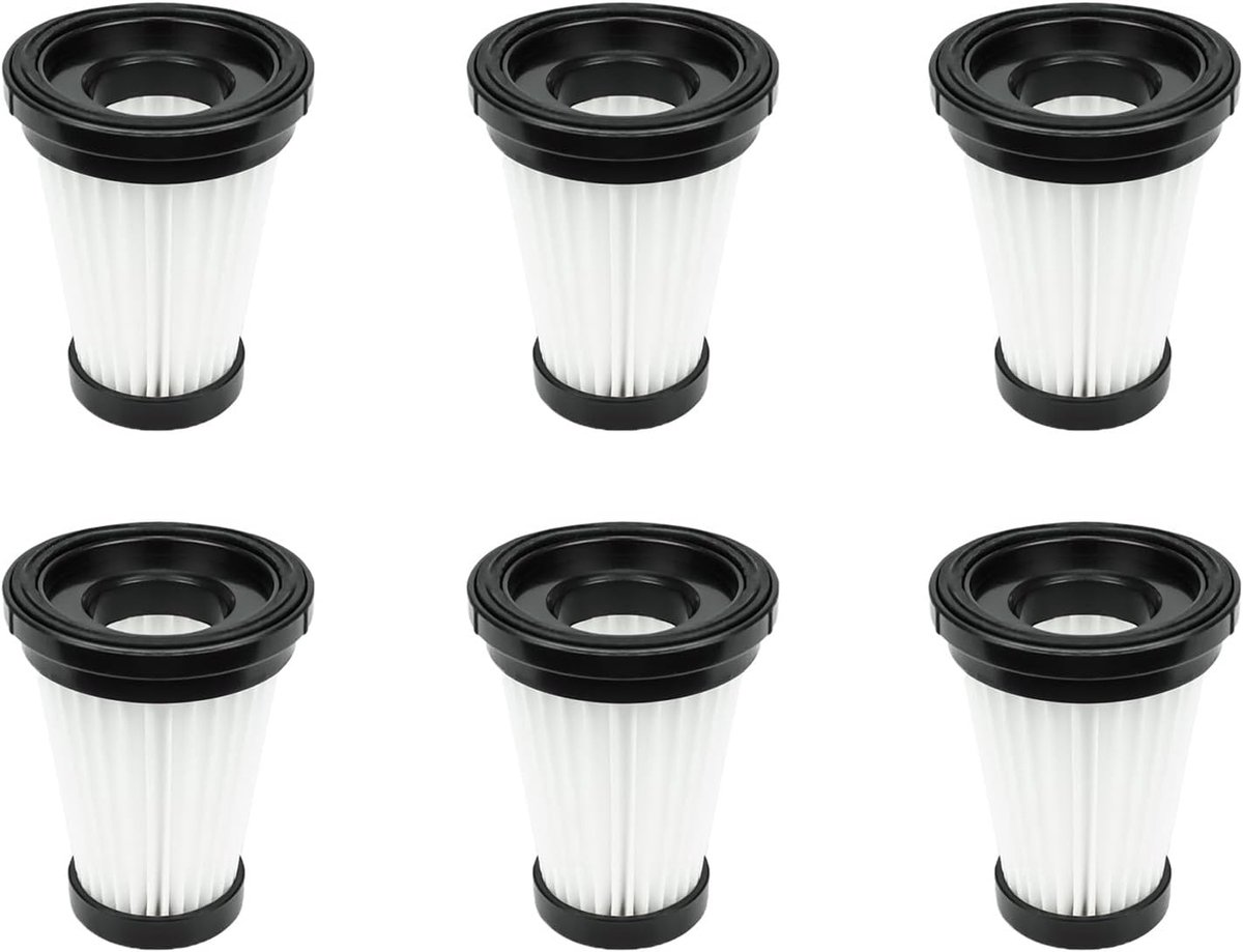 Pack of 6 HEPA Filters for Moosoo K12/K12 Pro/K13 Battery Vacuum Cleaner, Genius Invictus One 1.0/2.0, Washable Filters - ShopVlot